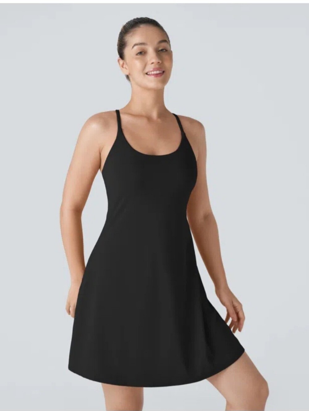 Women’s Black Activewear Dress - Classic Scoop Neck. Halara New With Tags.